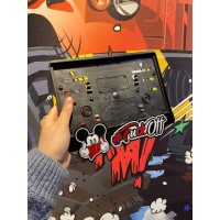 F*ckOff Yazılı Mickey Mouse Özel Tasarım Pleksi Motosiklet Plakalık