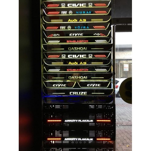 Led Işıklı Oto Kapı Eşiği Led Işıklı Oto Kapı Eşiği