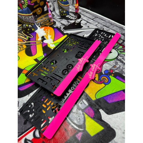 Vice City Yazılı Özel Tasarım Lüks Pleksi Plakalık, ViceCity