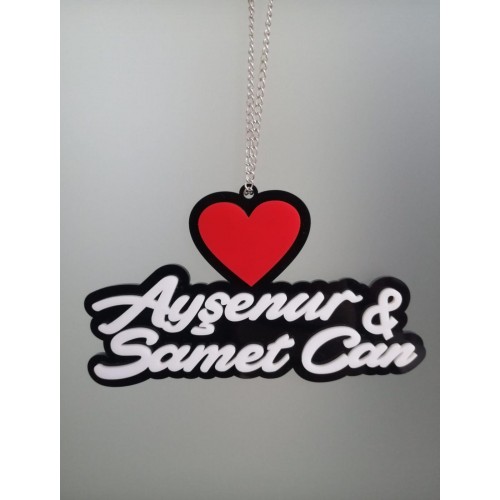 Appcity Kişiye Özel Kalpli Isimli Lüx Dikiz Aynası Süsü, Araba Süsü Appcity Kişiye Özel Kalpli Isimli Lüx Dikiz Aynası Süsü, Araba Süsü