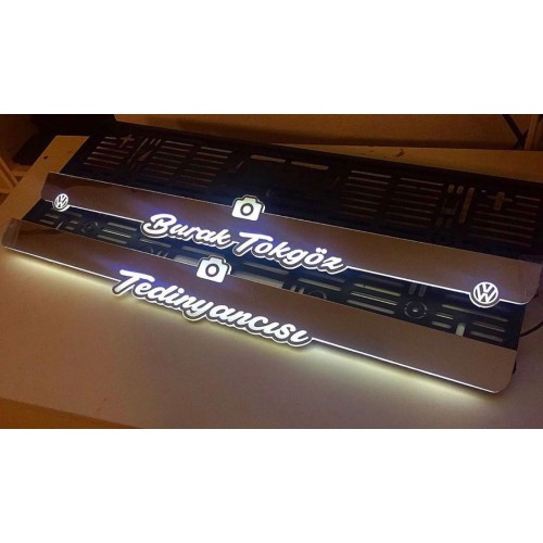 3D Çıkıntılı Lüks Işıklı Pleksi Plakalık