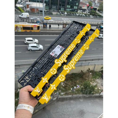 Supreme Özel Tasarım Lüks Pleksi Plakalık