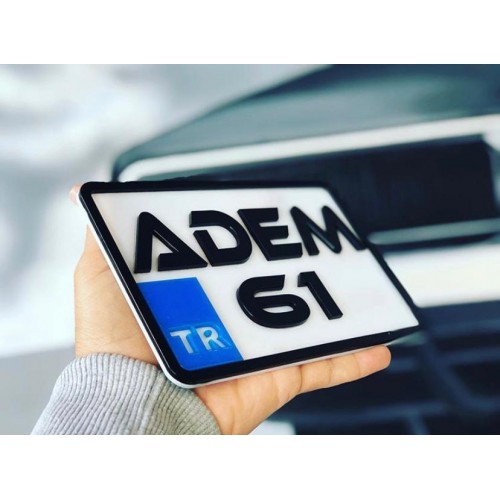 Appcity İsimli Pleksi Dekor Motor Plaka, Bisiklet Pleksi Plaka