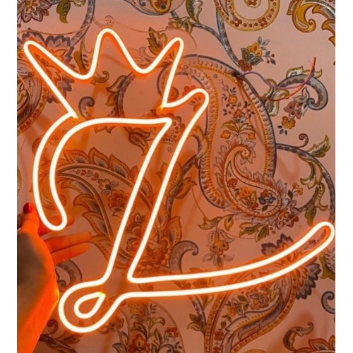 Taçlı Z Harfi Dekoratif Neon Led Tablo, Neon Duvar Tabela Taçlı Z Harfi Dekoratif Neon Led Tablo, Neon Duvar Tabela