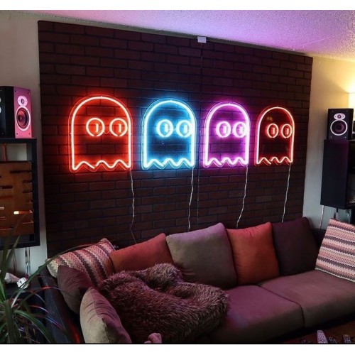 Pacman Dekoratif Neon Led Tablo, Neon Duvar Tabela (Adet) Pacman Dekoratif Neon Led Tablo, Neon Duvar Tabela (Adet)