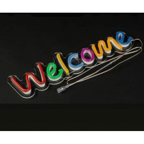 Hoşgeldin Welcome Dekoratif Neon Led Tablo, Neon Duvar Tabela Hoşgeldin Welcome Dekoratif Neon Led Tablo, Neon Duvar Tabela