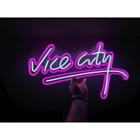 Vice City Dekoratif Neon Led Tablo, Neon Duvar Tabela Vice City Dekoratif Neon Led Tablo, Neon Duvar Tabela