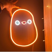 Mutlu Hayalet Dekoratif Neon Led Tablo, Neon Duvar Tabela Mutlu Hayalet Dekoratif Neon Led Tablo, Neon Duvar Tabela