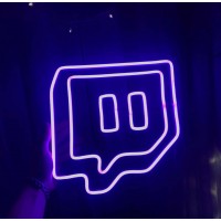 Twitch Dekoratif Neon Led Tablo, Neon Duvar Tabela Twitch Dekoratif Neon Led Tablo, Neon Duvar Tabela
