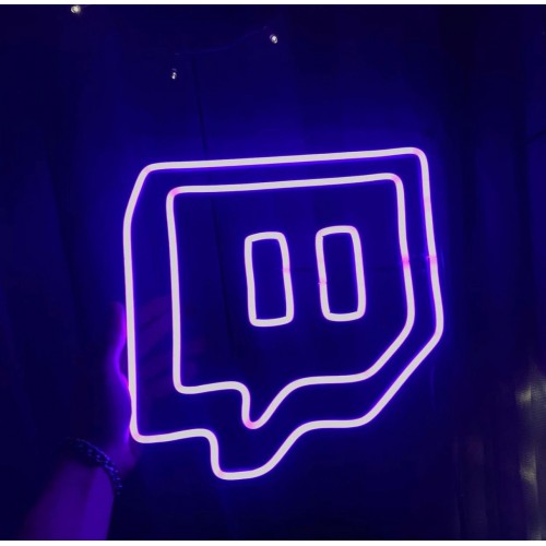 Twitch Dekoratif Neon Led Tablo, Neon Duvar Tabela Twitch Dekoratif Neon Led Tablo, Neon Duvar Tabela