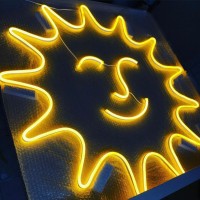 Mutlu Güneş Dekoratif Neon Led Tablo, Neon Duvar Tabela