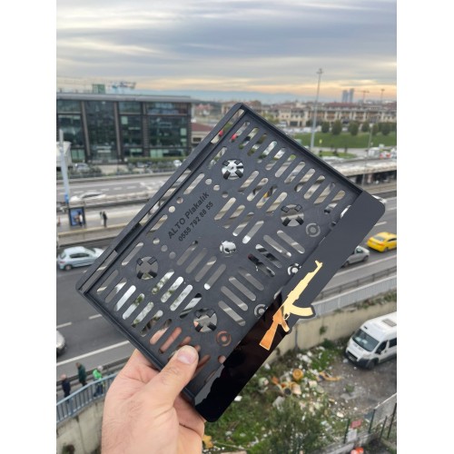 Keleş Silah Tasarımlı Özel Tasarım Pleksi Motosiklet Plakalık